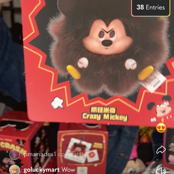 Disney Other - Disney Crazy Mickey Action Figure - Red and Black